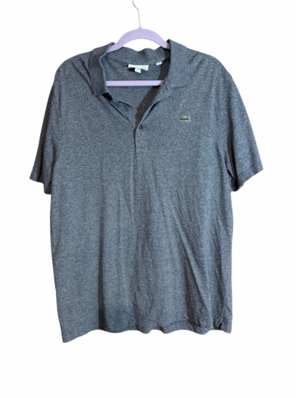 Lacoste sport gray marl short sleeve polo shirt men’s size XL